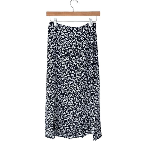 Maeve By Anthropologie The Lille Floral Side-Slit Midi Skirt Size 2 - Picture 3 of 10